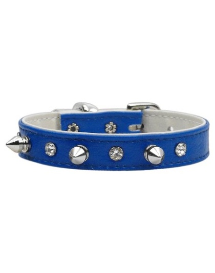 "Just the Basics" Crystal and Spike Collars Blue 10