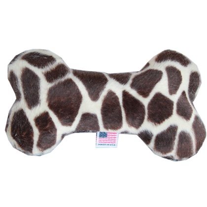 6" Plush Bone Dog Toy Giraffe