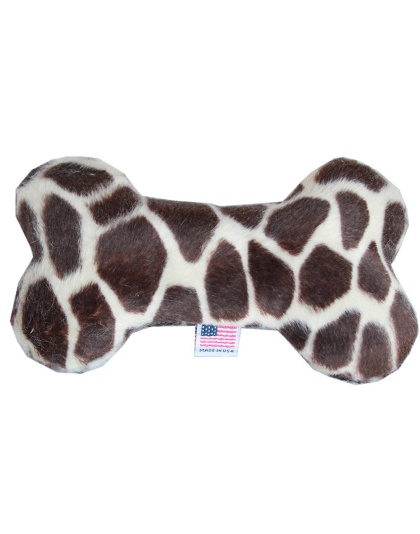 6" Plush Bone Dog Toy Giraffe