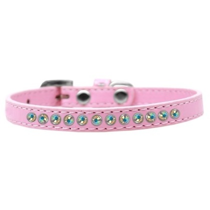 AB Crystal Size 10 Light Pink Puppy Collar