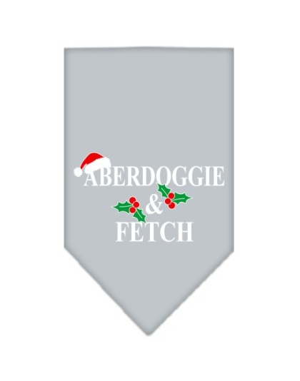 Aberdoggie Christmas Screen Print Bandana Grey Large