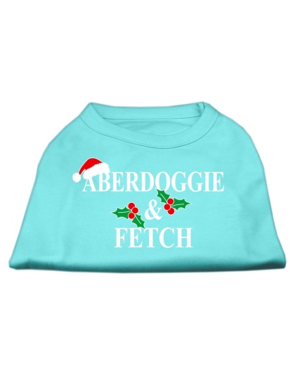 Aberdoggie Christmas Screen Print Shirt Aqua L