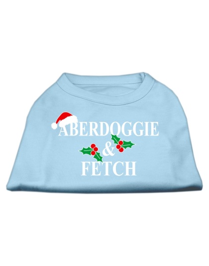 Aberdoggie Christmas Screen Print Shirt Baby Blue L