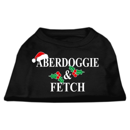 Aberdoggie Christmas Screen Print Shirt Black L