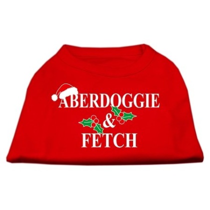 Aberdoggie Christmas Screen Print Shirt Red L