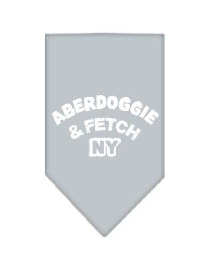 Aberdoggie NY Screen Print Bandana Grey Large