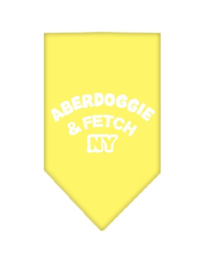 Aberdoggie NY Screen Print Bandana Yellow Large