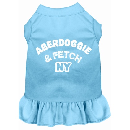 Aberdoggie NY Screen Print Dress Baby Blue 4X (22)