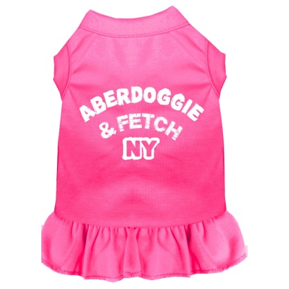 Aberdoggie NY Screen Print Dress Bright Pink 4X (22)