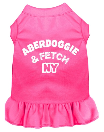 Aberdoggie NY Screen Print Dress Bright Pink 4X (22)