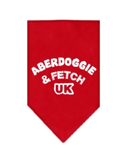 Aberdoggie UK Screen Print Bandana Red Large