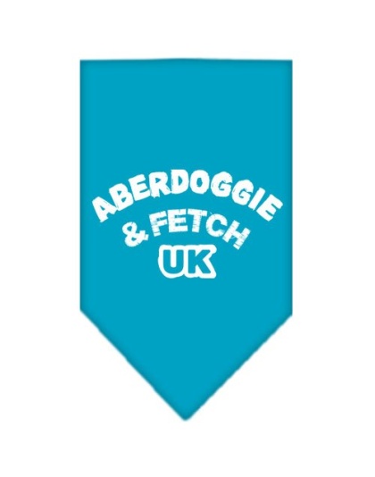 Aberdoggie UK Screen Print Bandana Turquoise Large