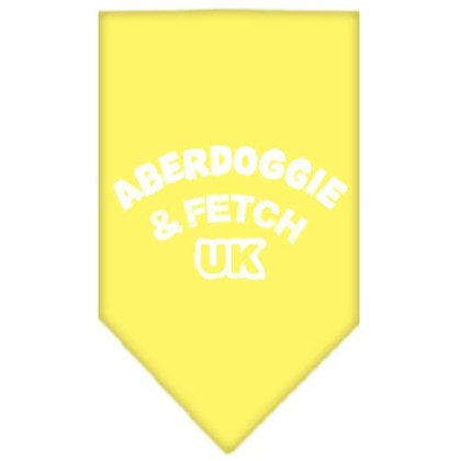 Aberdoggie UK Screen Print Bandana Yellow Large