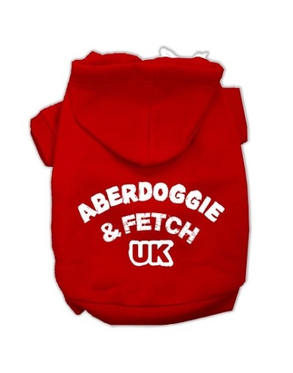 Aberdoggie UK Screenprint Pet Hoodies Red Size Lg