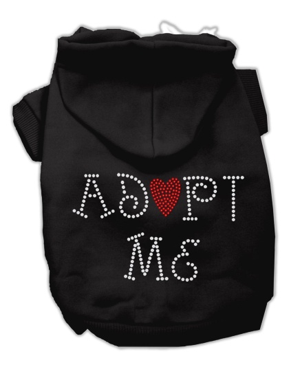 Adopt Me Rhinestone Hoodie Black L