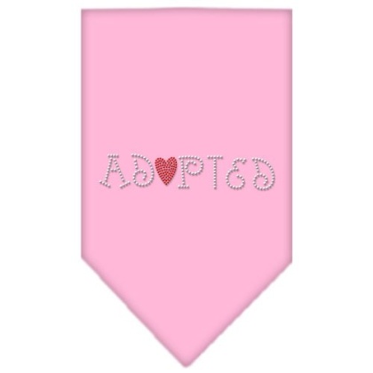 Adopted Rhinestone Bandana Light Pink Large