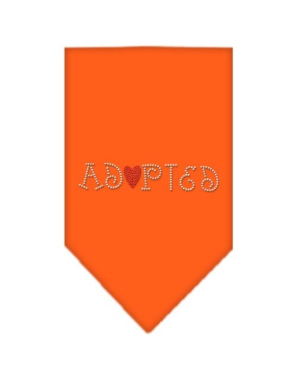 Adopted Rhinestone Bandana Orange Large