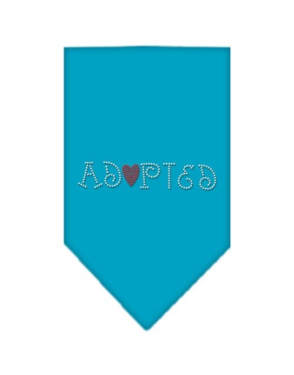 Adopted Rhinestone Bandana Turquoise Large