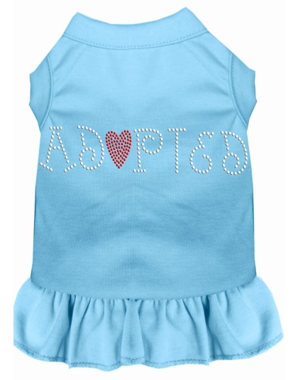 Adopted Rhinestone Dress Baby Blue 4X