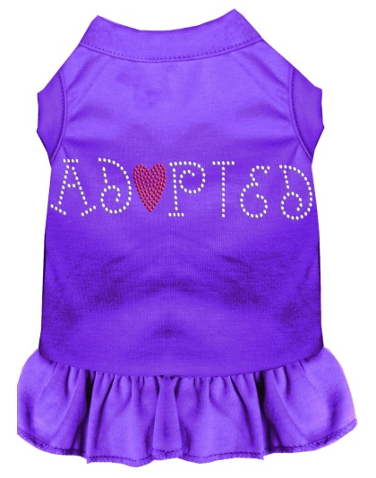 Adopted Rhinestone Dress Purple 4X