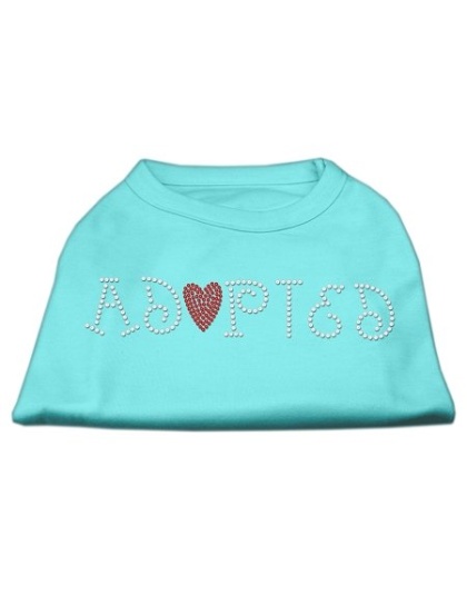 Adopted Rhinestone Shirt Aqua L