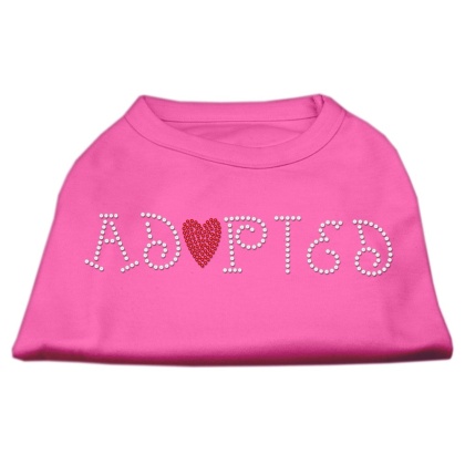 Adopted Rhinestone Shirt Bright Pink L