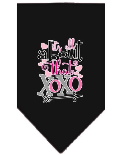 All About that XOXO Screen Print Bandana Black Large