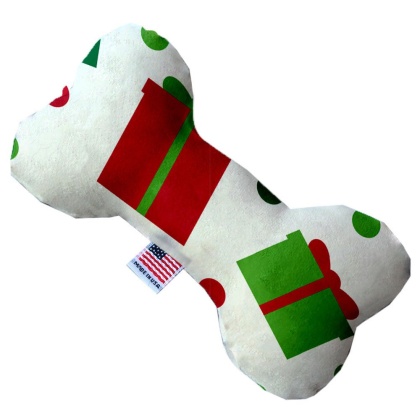 All the Presents! 10 Inch Canvas Bone Dog Toy