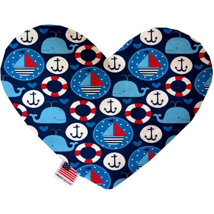 Anchors Away 6 inch Canvas Heart Dog Toy