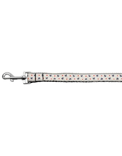 Anchors Nylon Ribbon Leash White 1 inch wide 4ft Long