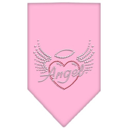 Angel Heart Rhinestone Bandana Light Pink Large