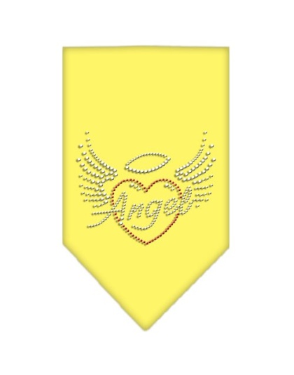 Angel Heart Rhinestone Bandana Yellow Large