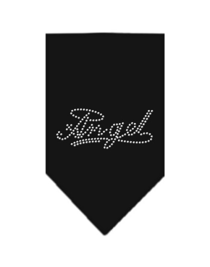 Angel Rhinestone Bandana Black Large