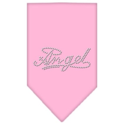 Angel Rhinestone Bandana Light Pink Large