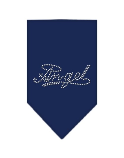 Angel Rhinestone Bandana Navy Blue large