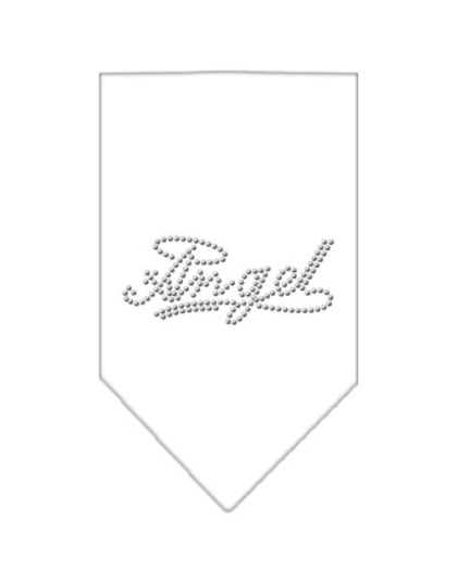 Angel Rhinestone Bandana White Large