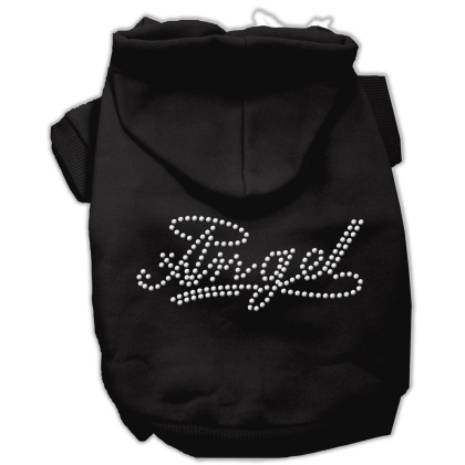 Angel Rhinestud Hoodie Black L