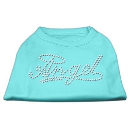 Angel Rhinestud Shirt Aqua L