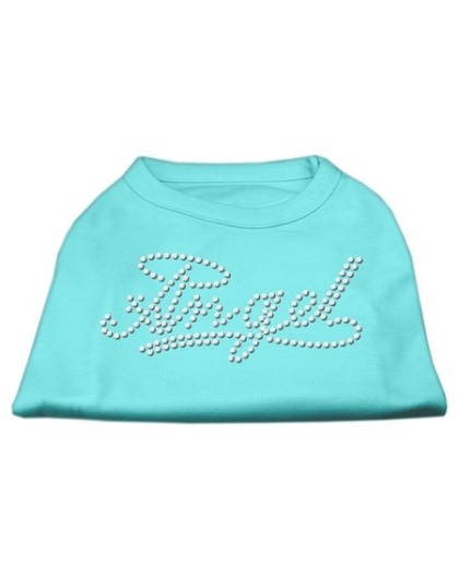 Angel Rhinestud Shirt Aqua L