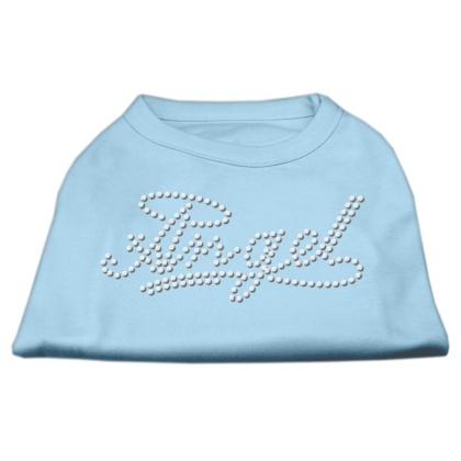 Angel Rhinestud Shirt Baby Blue L