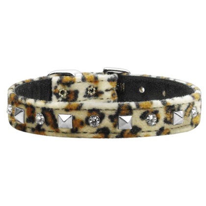 Animal Print Crystal and Pyramid Collars Jaguar 10