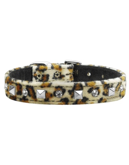 Animal Print Crystal and Pyramid Collars Jaguar 10