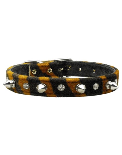 Animal Print Crystal and Spike Collars Tiger 10