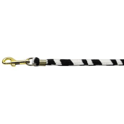 Animal Print Leash Zebra 3/8 Plain Leash