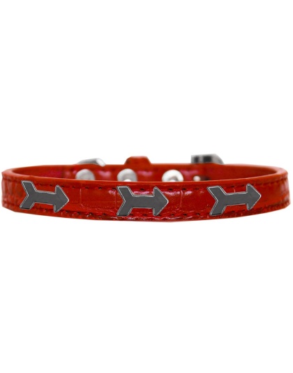 Arrows Widget Croc Dog Collar Red Size 10