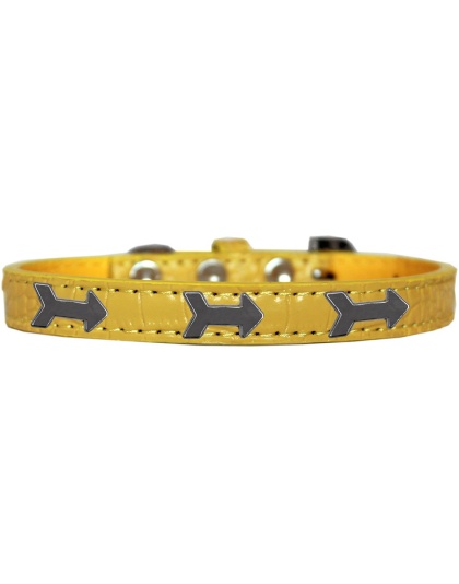 Arrows Widget Croc Dog Collar Yellow Size 10