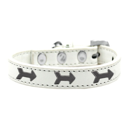 Arrows Widget Dog Collar White Size 10