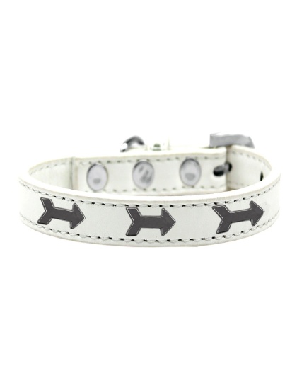 Arrows Widget Dog Collar White Size 10