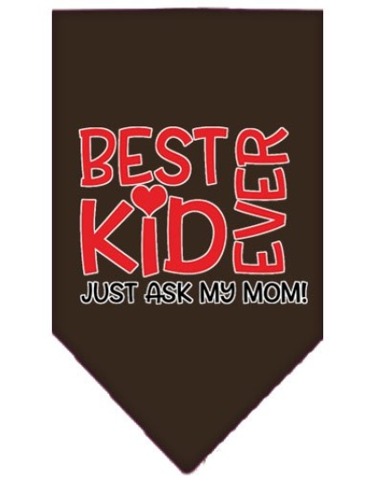 Ask My Mom Screen Print Pet Bandana Cocoa Large