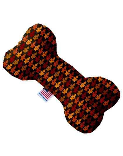 Autumn Leaves 10 Inch Canvas Bone Dog Toy